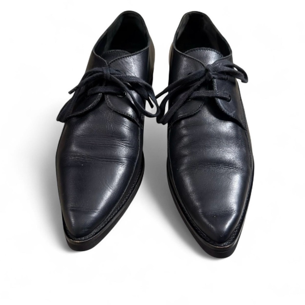 Alexander McQueen Black Leather Oxfords
